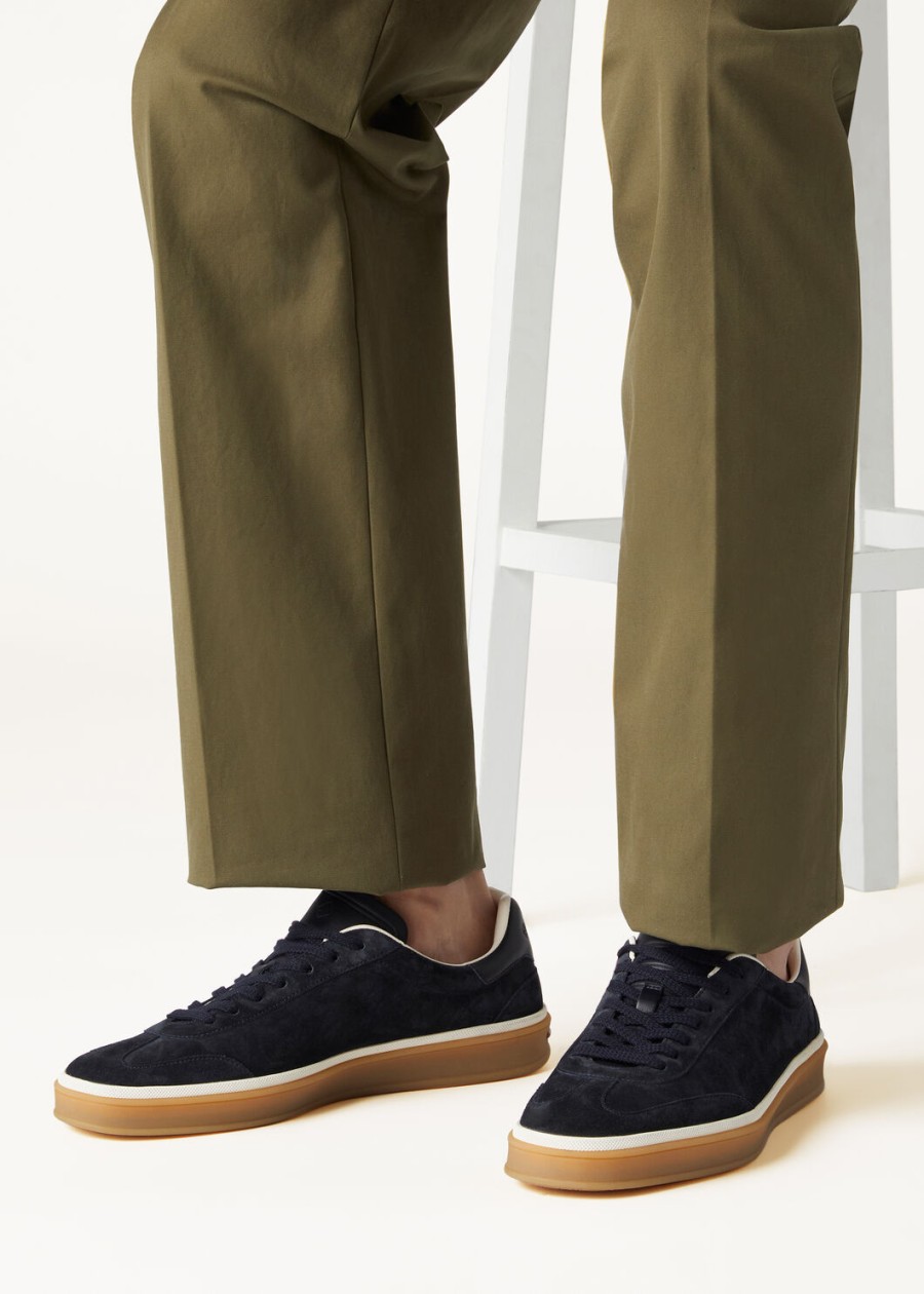 walk tennis suede calf split navy blue