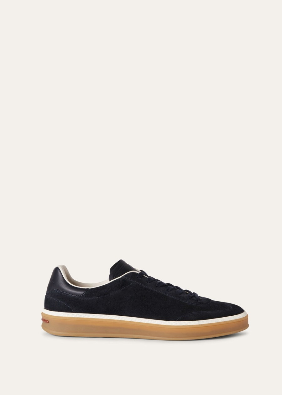 walk tennis suede calf split navy blue
