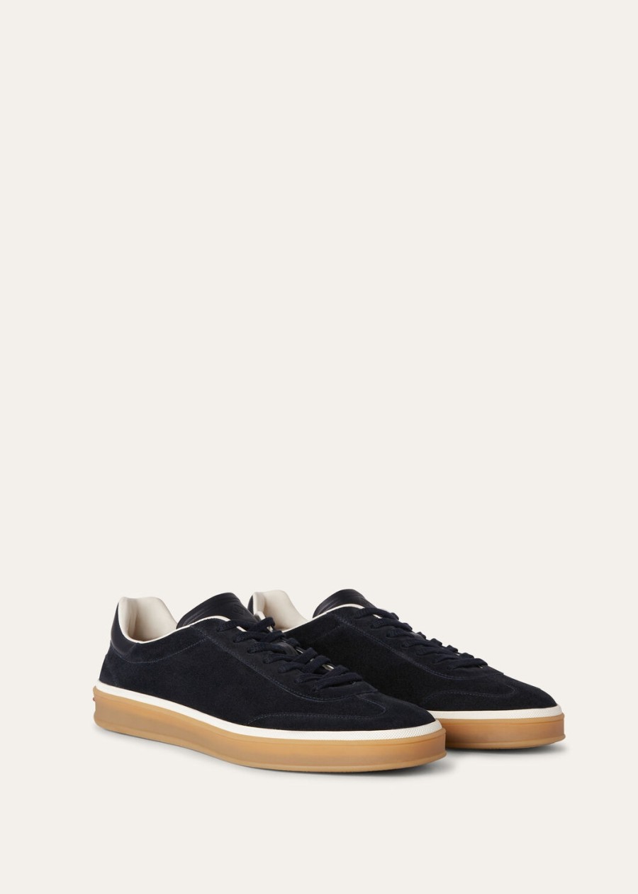 walk tennis suede calf split navy blue
