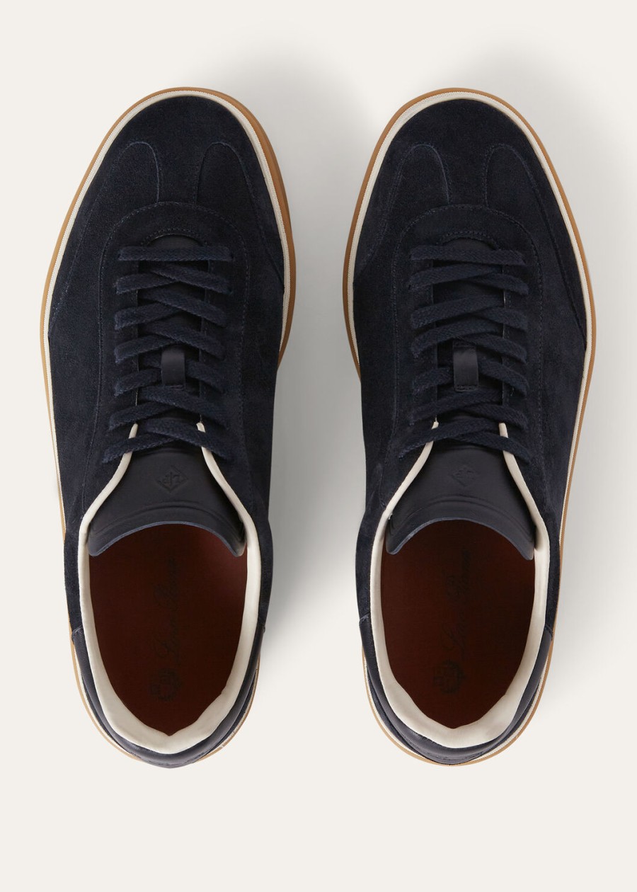 walk tennis suede calf split navy blue