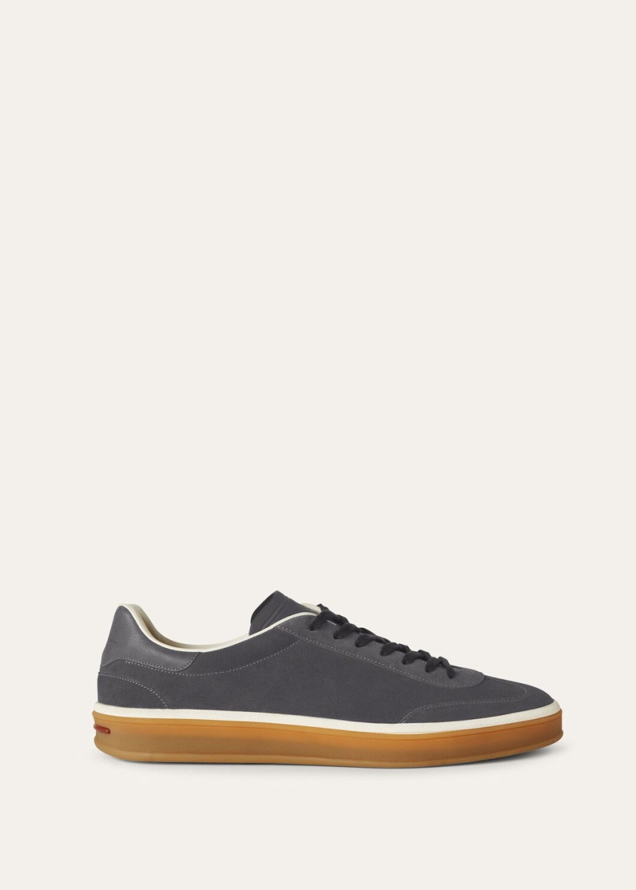 tennis walk tennis suede kalfsleer split warm grijs