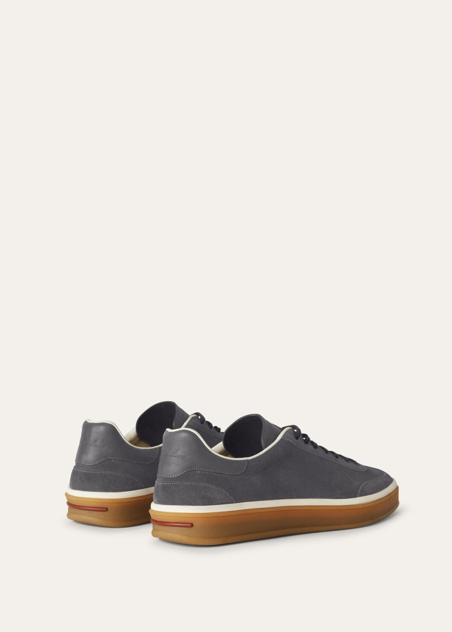 tennis walk tennis suede kalfsleer split warm grijs