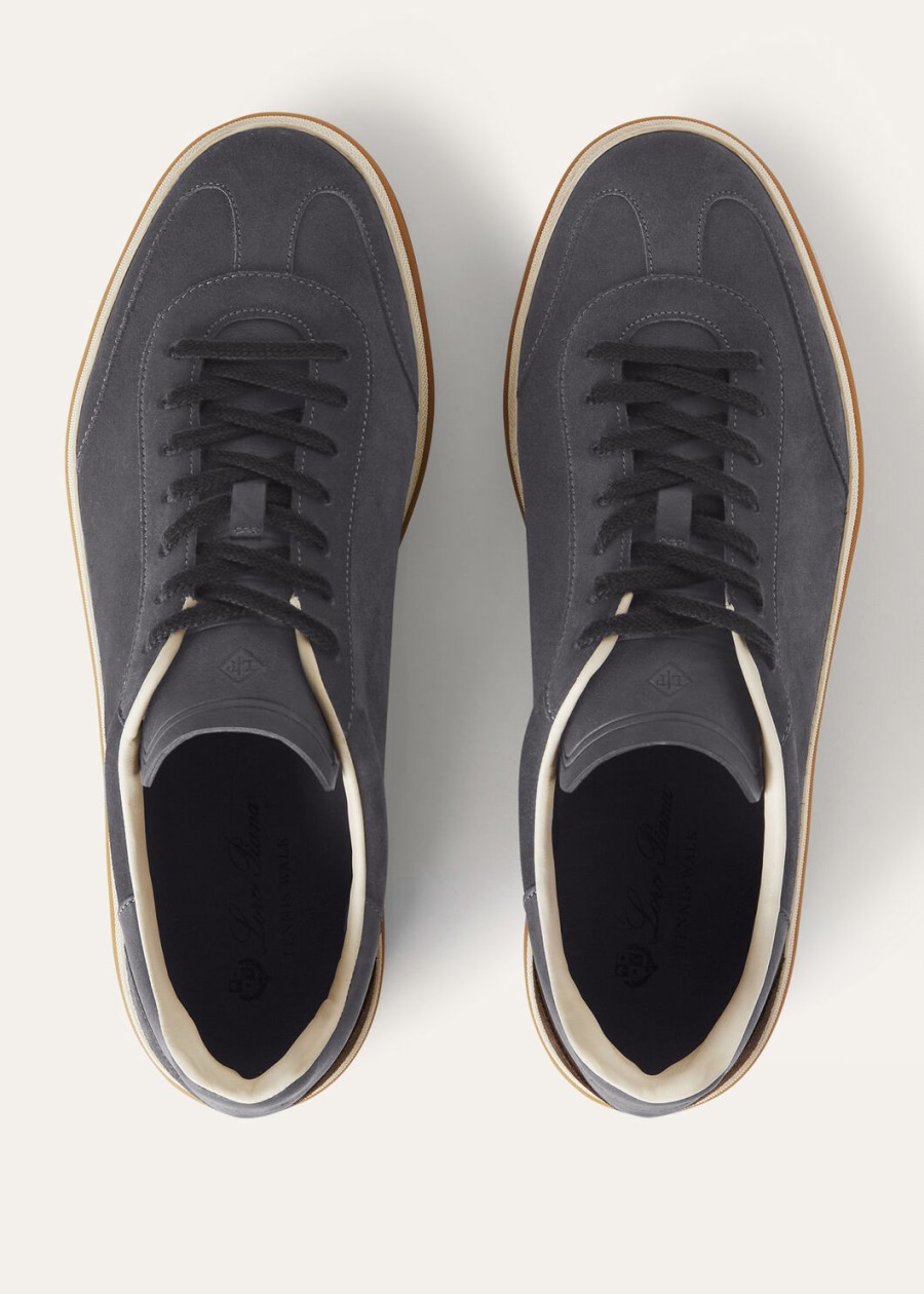 tennis walk tennis suede kalfsleer split warm grijs