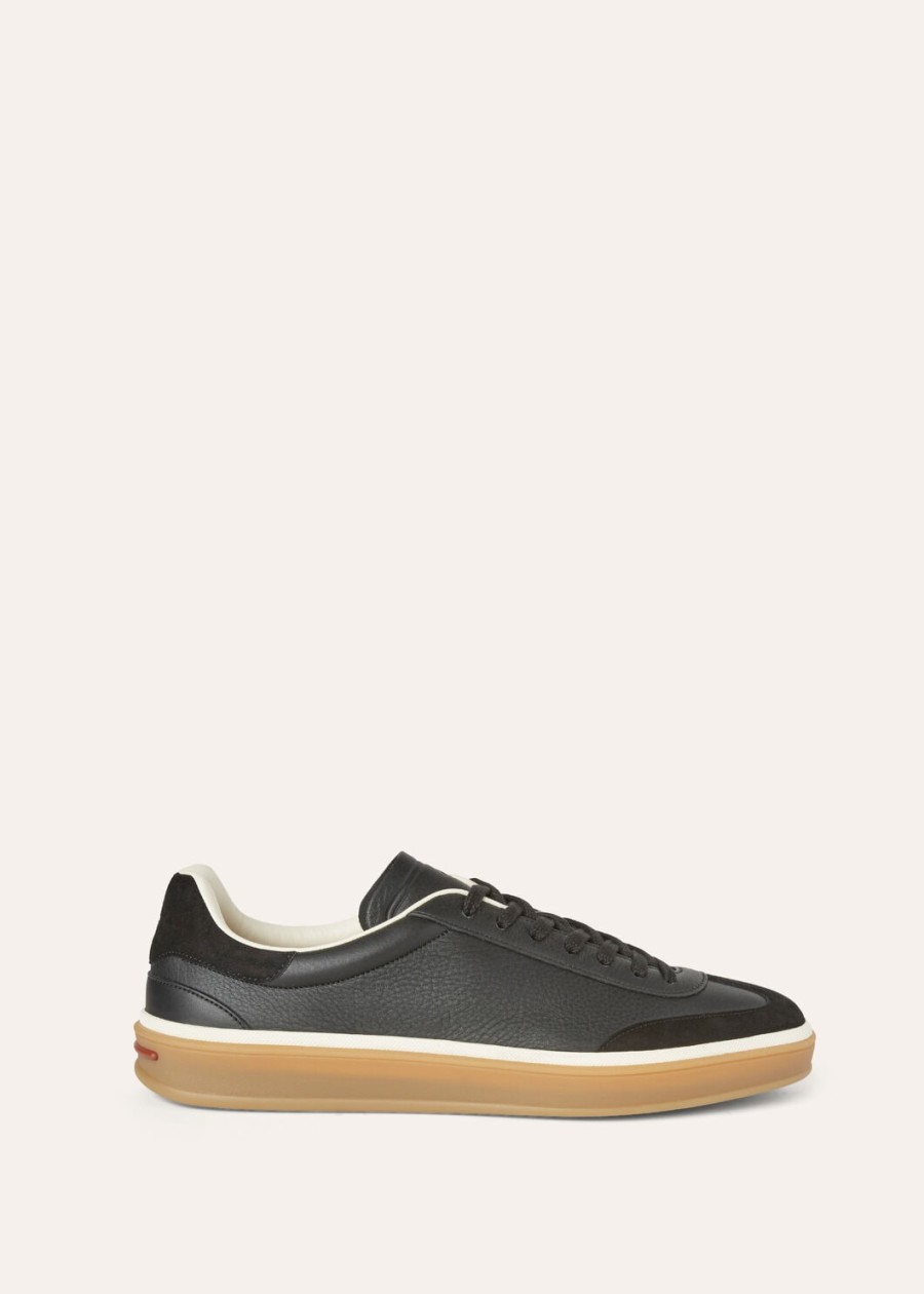 walk tennis zwart kalfsleer