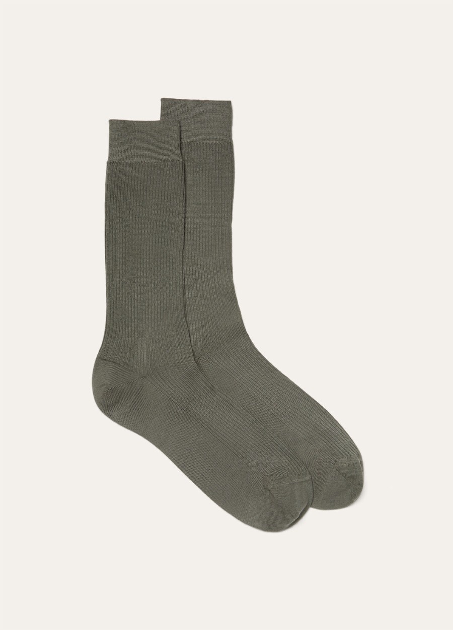 wish socks wish wol groen mist