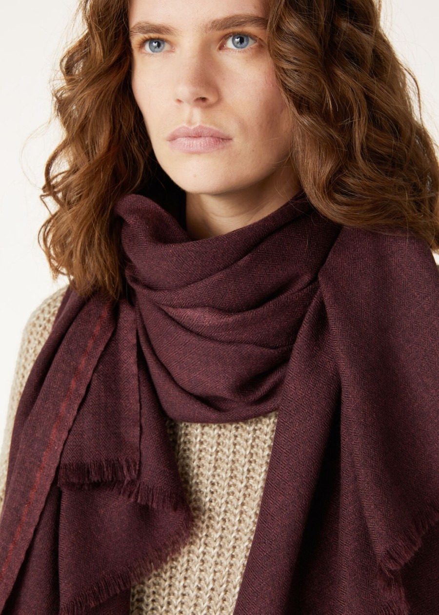 stardust stola zijde kasjmier stardust blauw chiné
