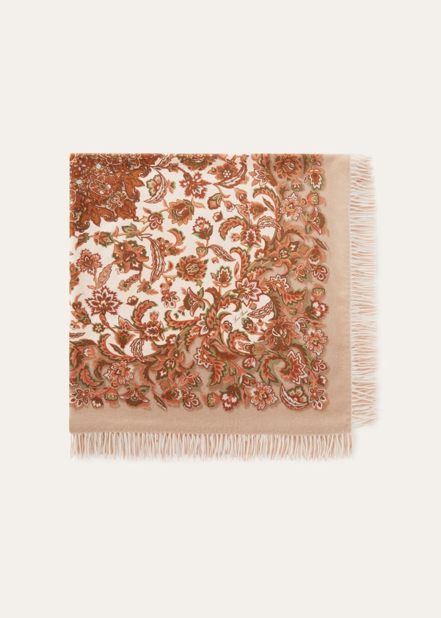 kasjmier sjaal in blush beigeterracottaips