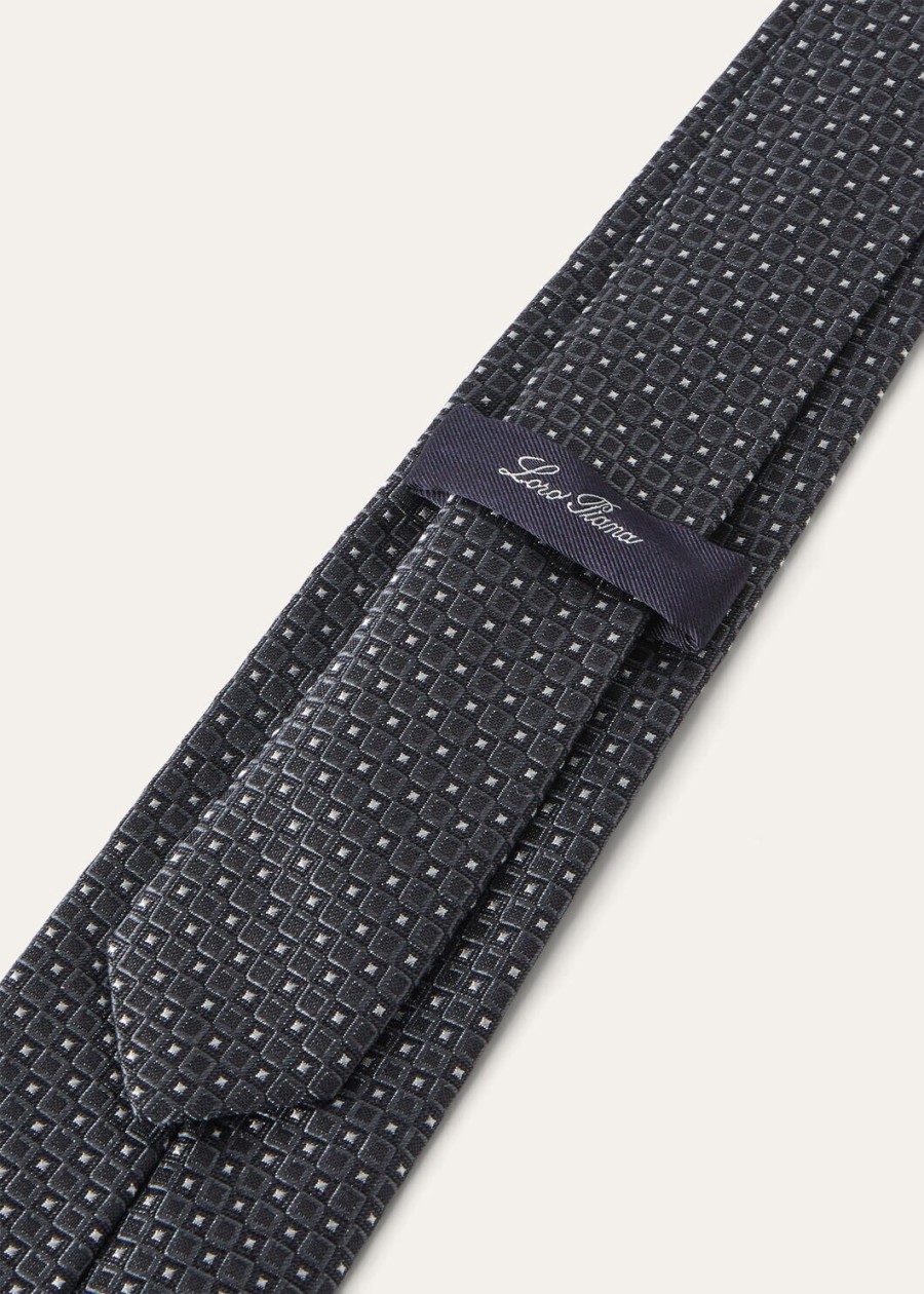 twinkle tie zijde grijs melange