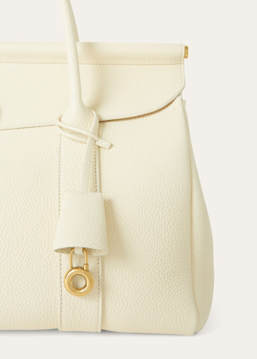 loom l32 whisper white tas van generfd kalfsleer