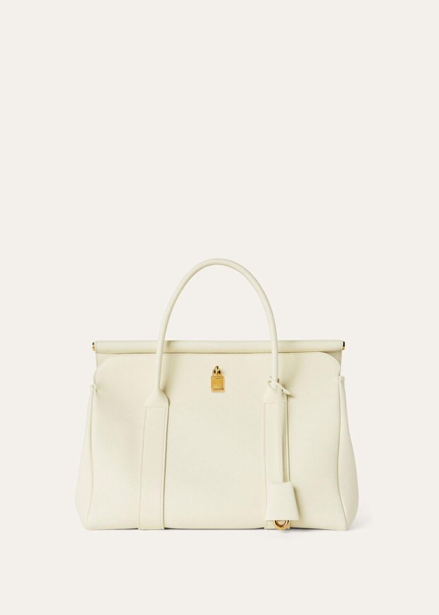 loom l32 whisper white tas van generfd kalfsleer