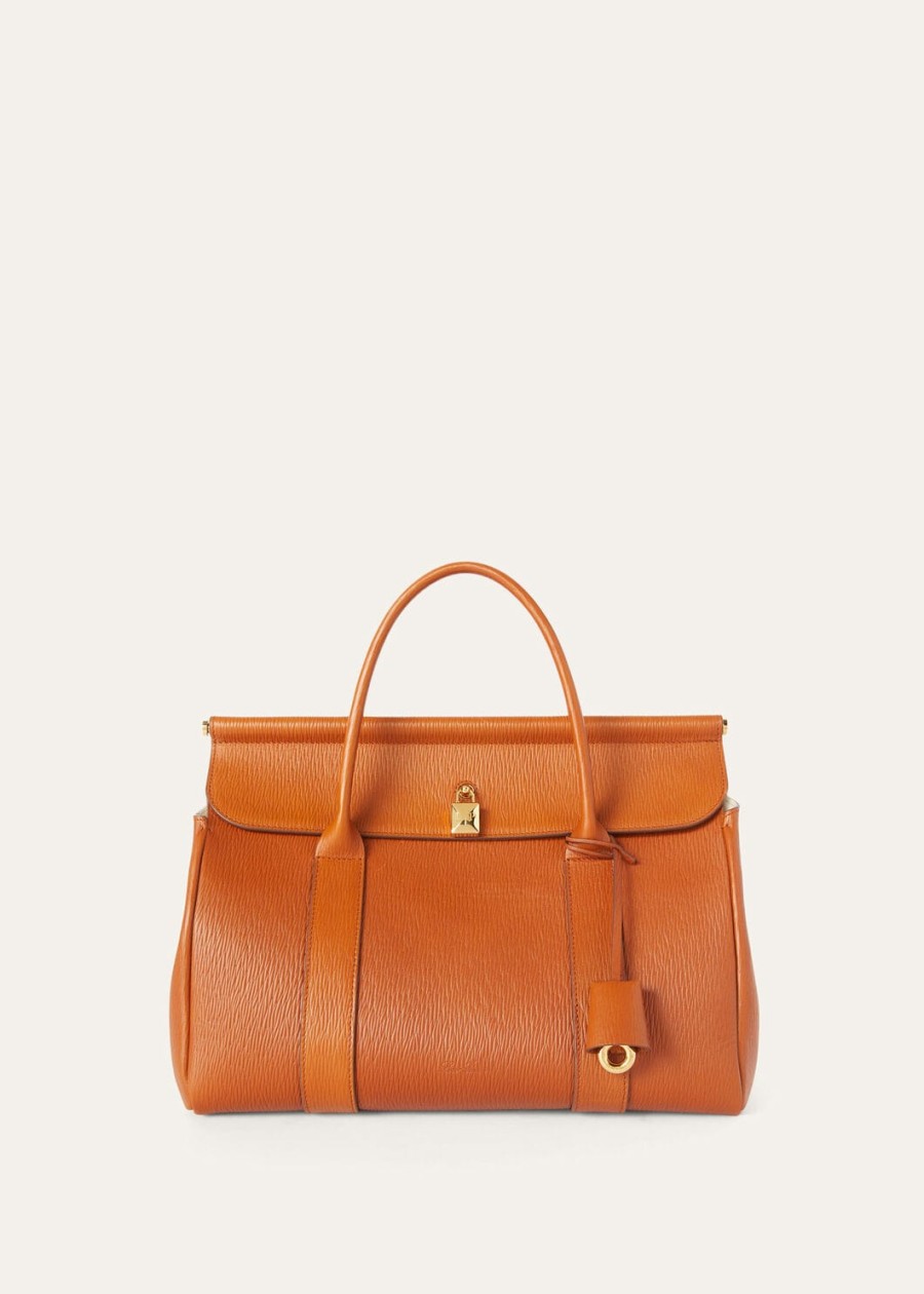 loom l32 tas kalfsleer warm tansun gold