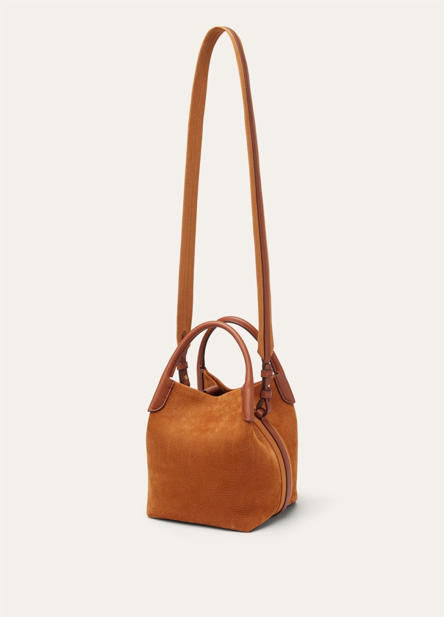 mic bale bag kalfsleer bon ton bruinzon goud