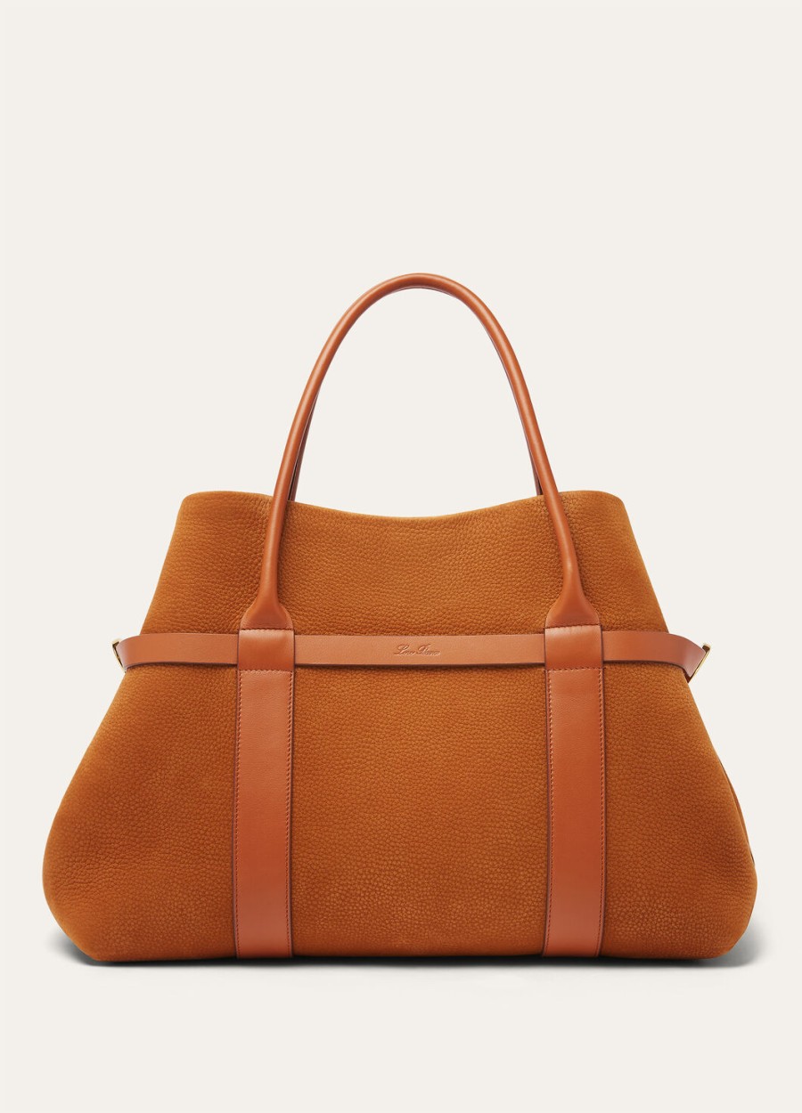 grote shopper van kalfsleer in de kleuren bon ton brownsun gold.