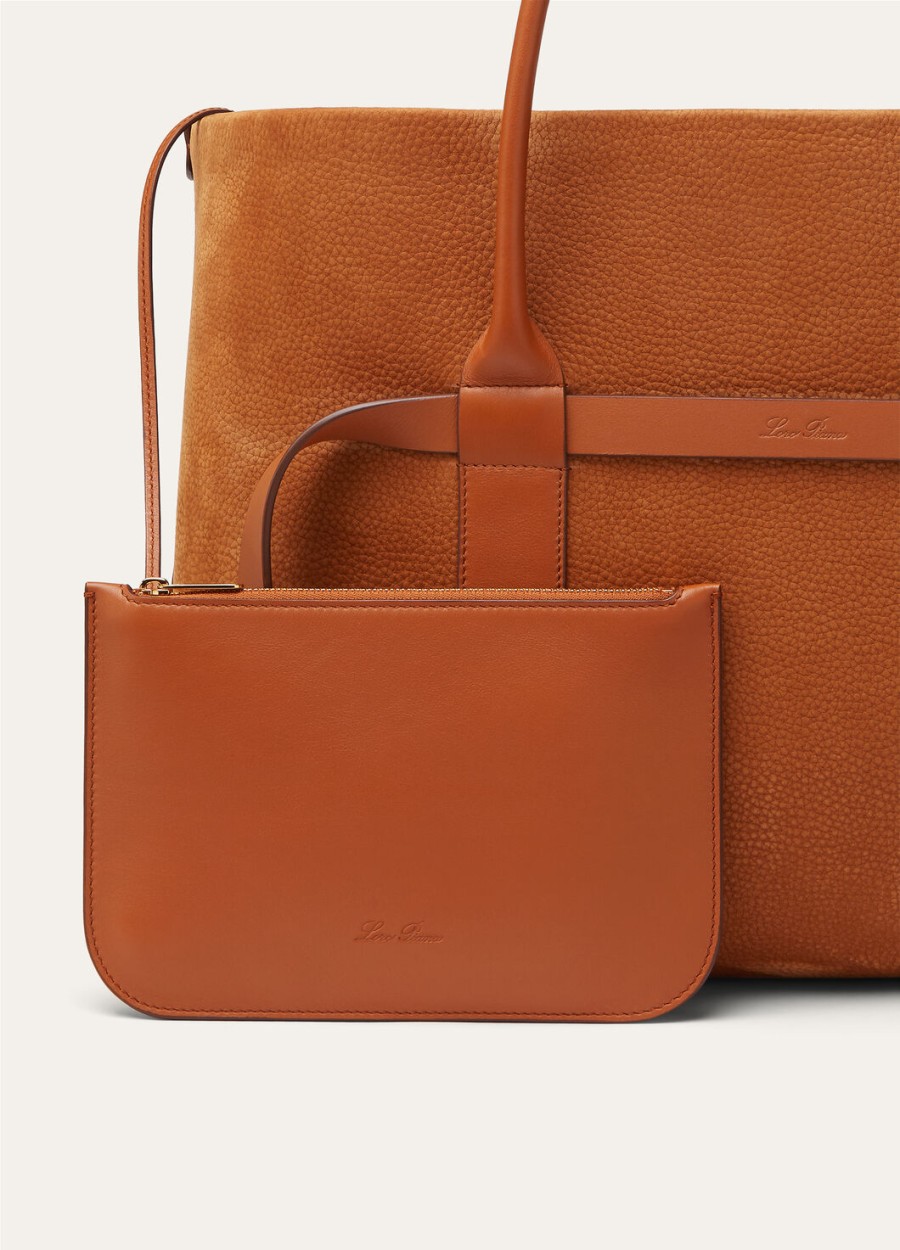 grote shopper van kalfsleer in de kleuren bon ton brownsun gold.