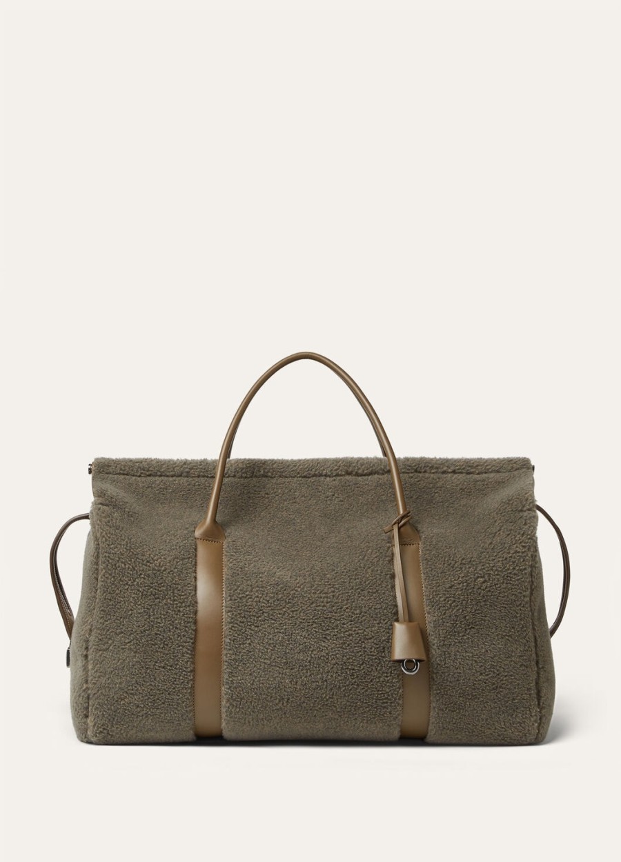 loom weekender bag l50 zijde kasjmier tundra mosssalted capersgun metal