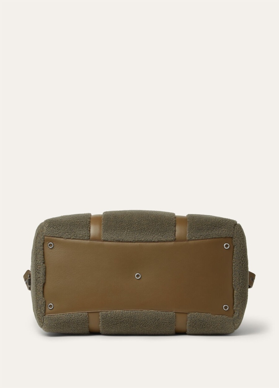 loom weekender bag l50 zijde kasjmier tundra mosssalted capersgun metal