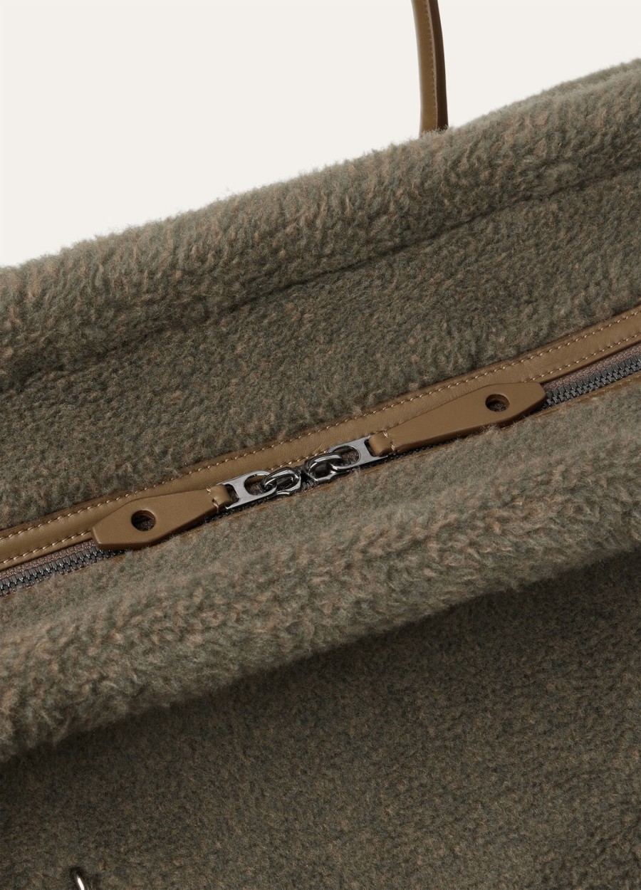 loom weekender bag l50 zijde kasjmier tundra mosssalted capersgun metal