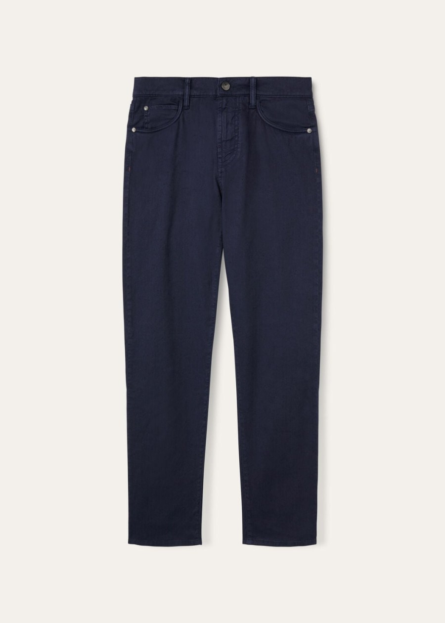 quarona katoenen broek met vijf zakken in de kleur deep ocean depths
