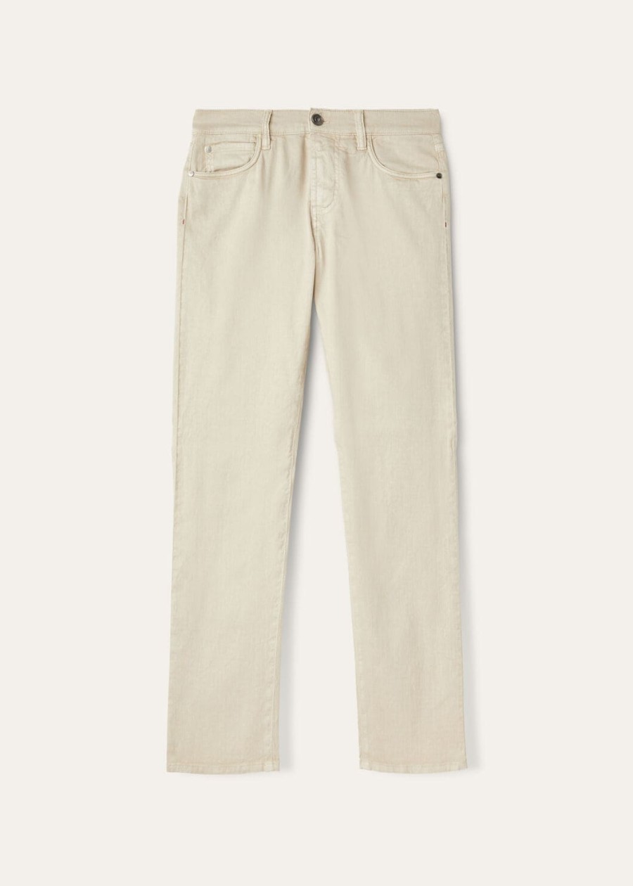 quarona katoenen broek met vijf zakken in dusty rain