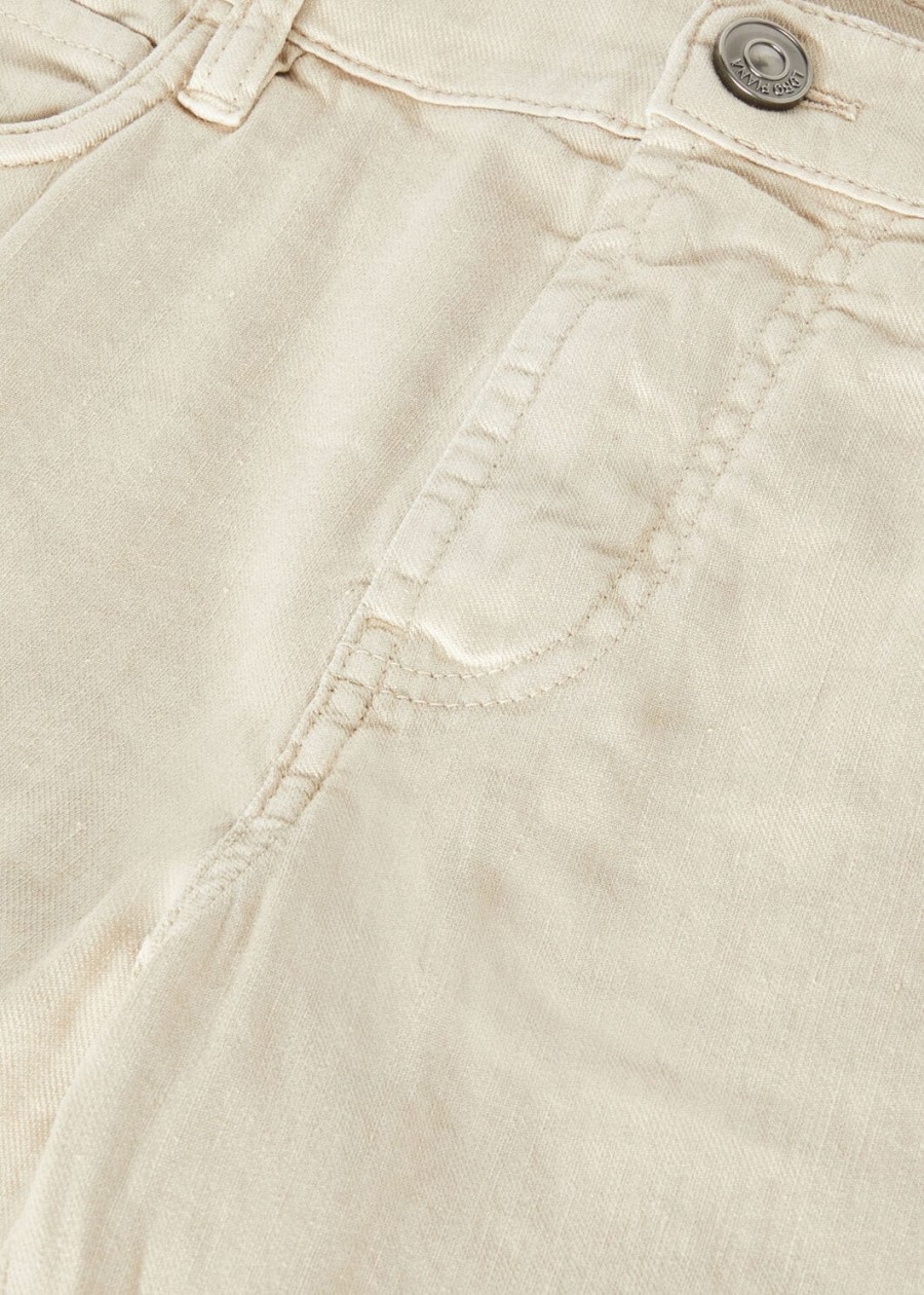 quarona katoenen broek met vijf zakken in dusty rain
