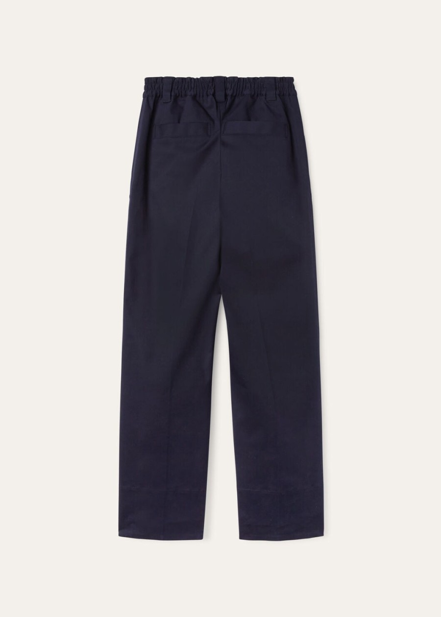 reinga katoenen broek marineblauw oceaan golven