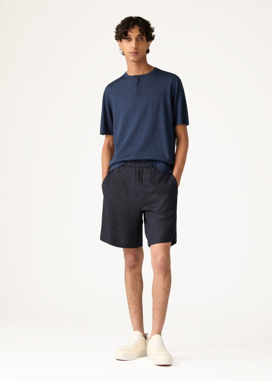 marlyn bermuda shorts linnen saffier nacht