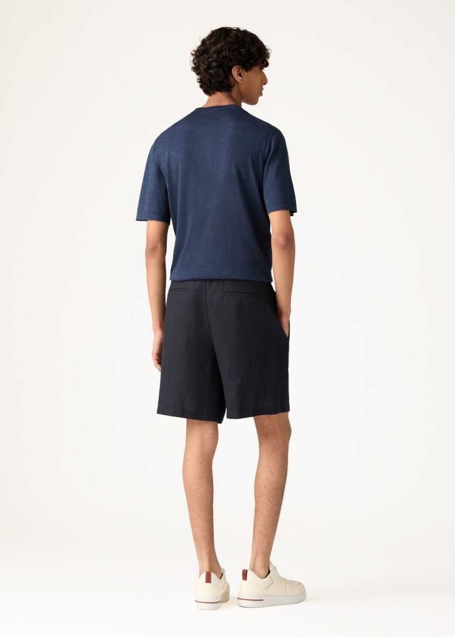 marlyn bermuda shorts linnen saffier nacht