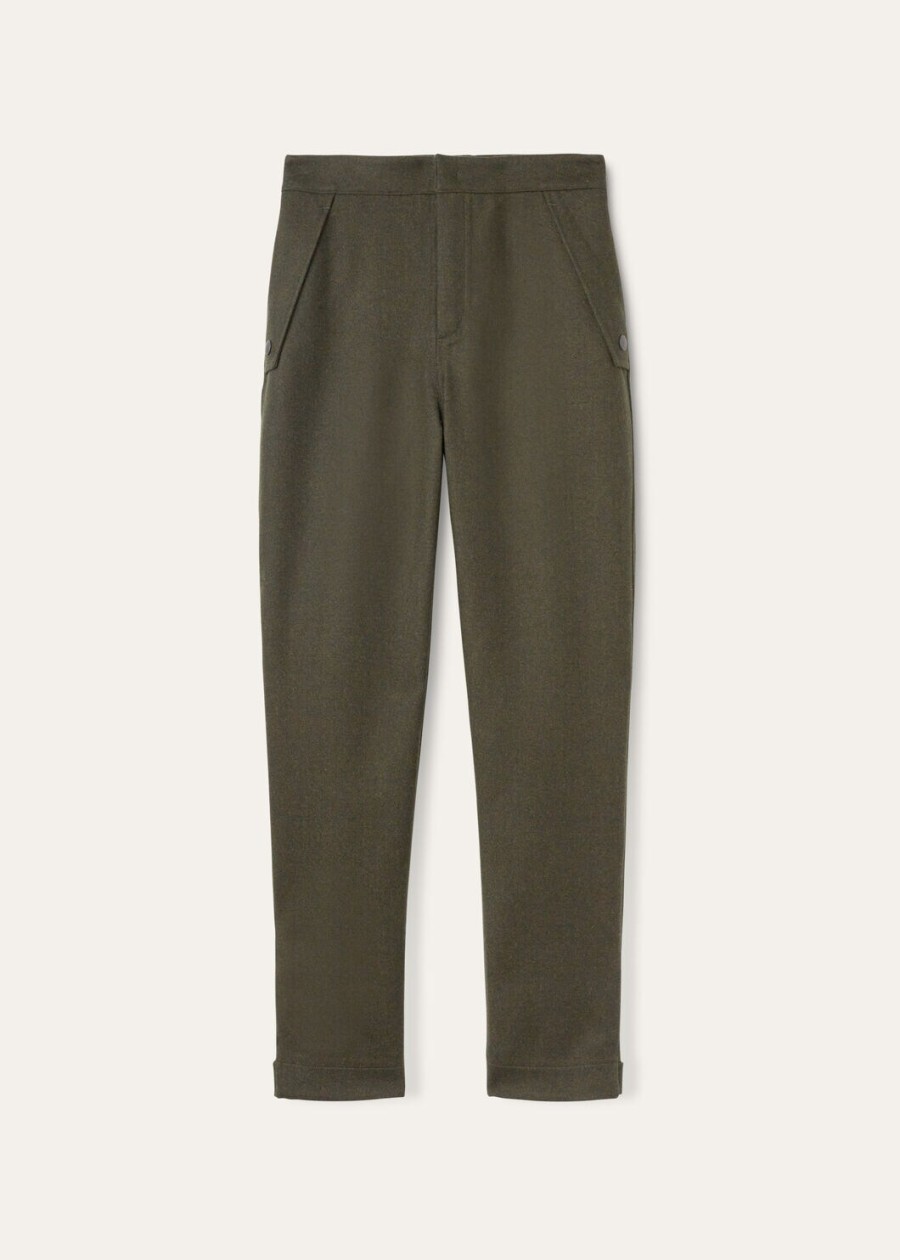 mees wollen broek in houtskoolkleur met schaduweffect