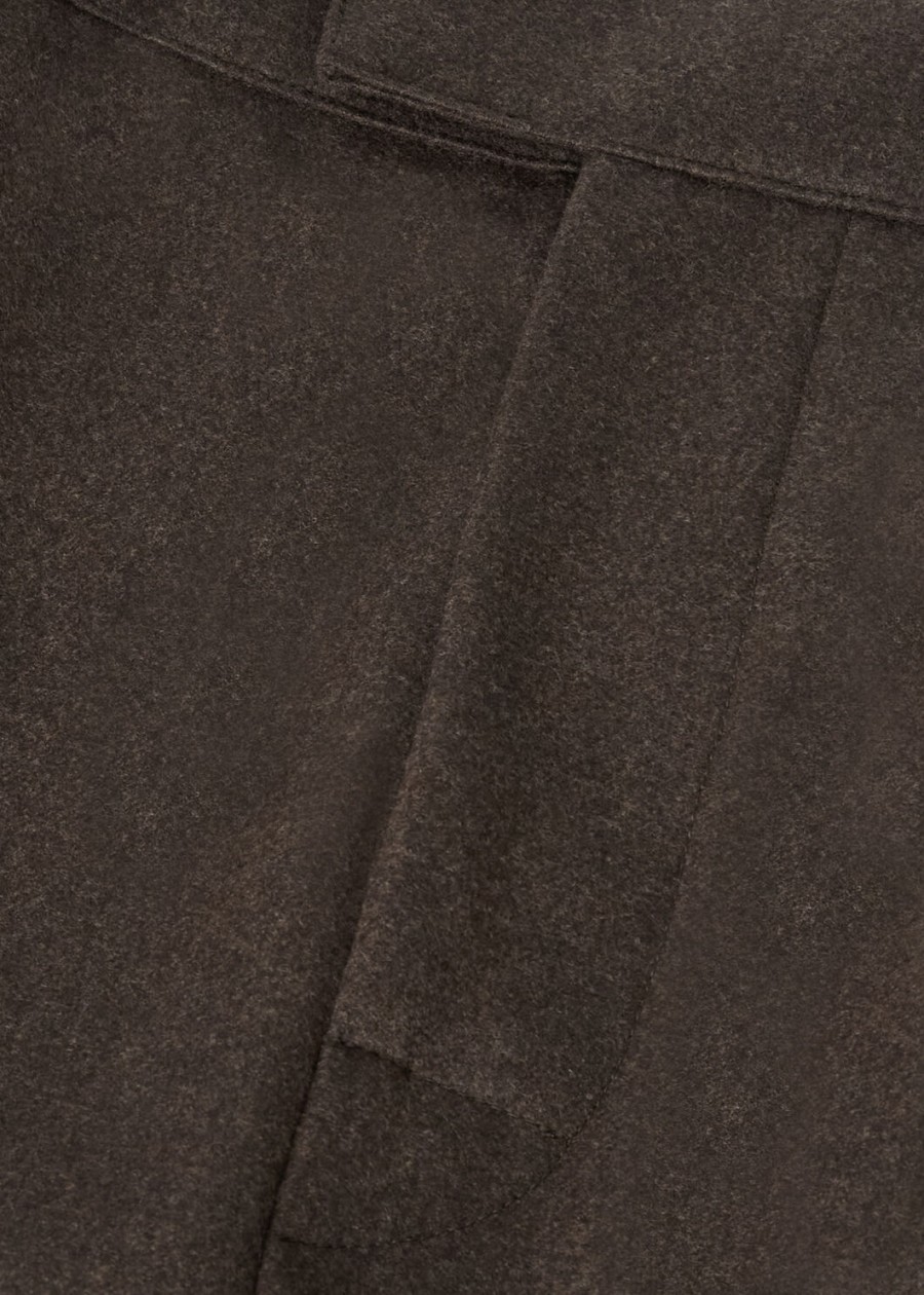 reinga kasjmier broek van scheerwol met cacao truffel melange