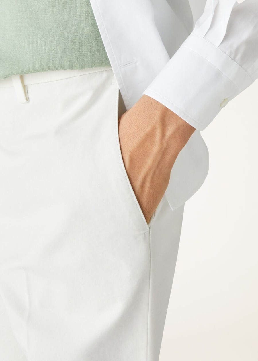 carlo katoenen broek optisch wit