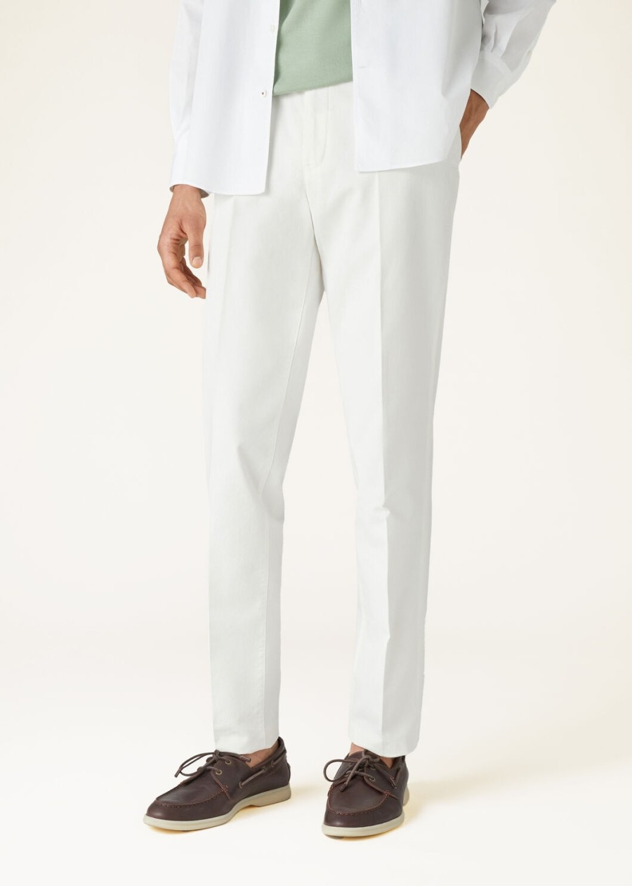 carlo katoenen broek optisch wit