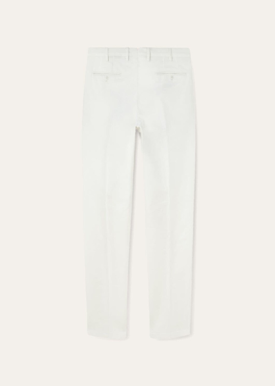 carlo katoenen broek optisch wit