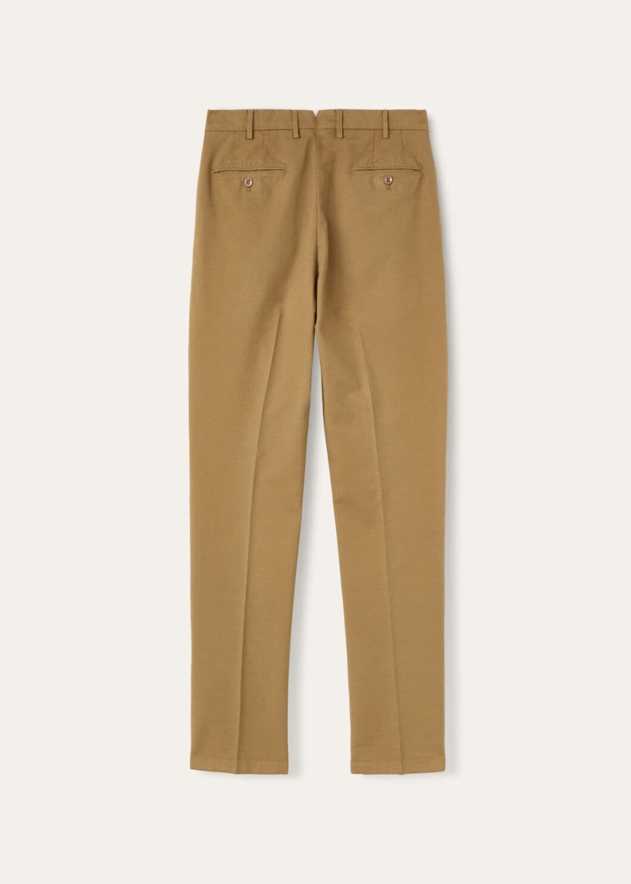 carlo katoenen broek stoffig kaki