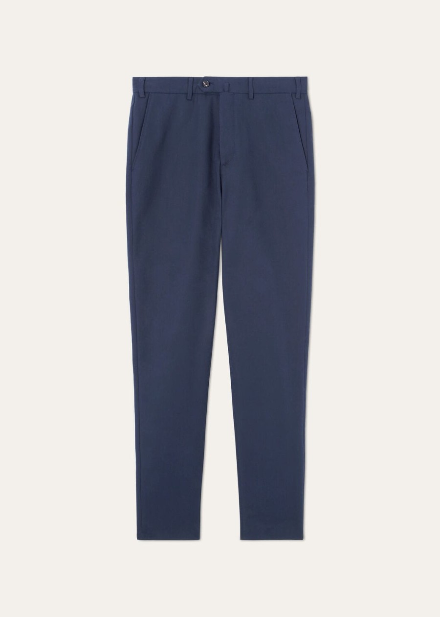 carlo katoenen broek licht babyblauw