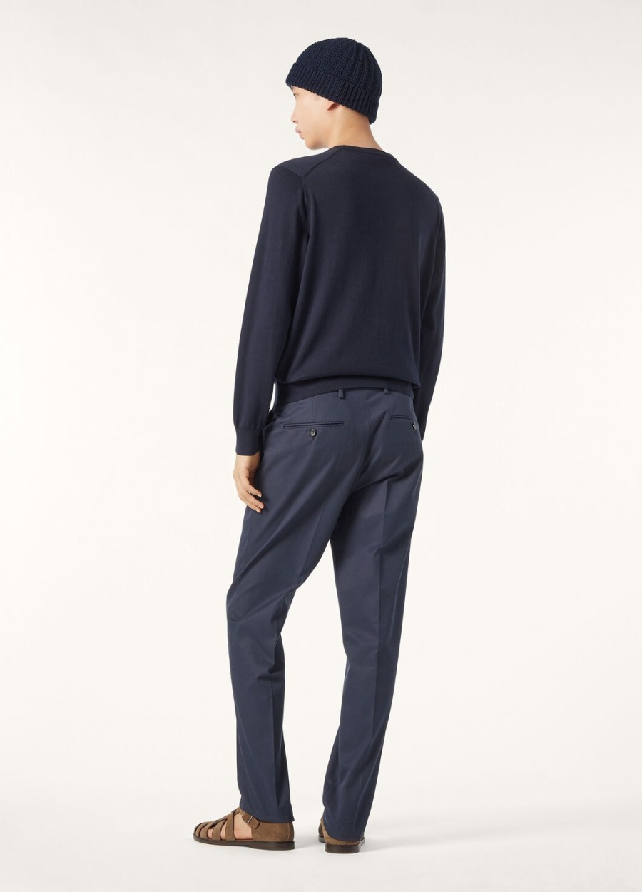 jarno katoenen broek marineblauw oceaan golven