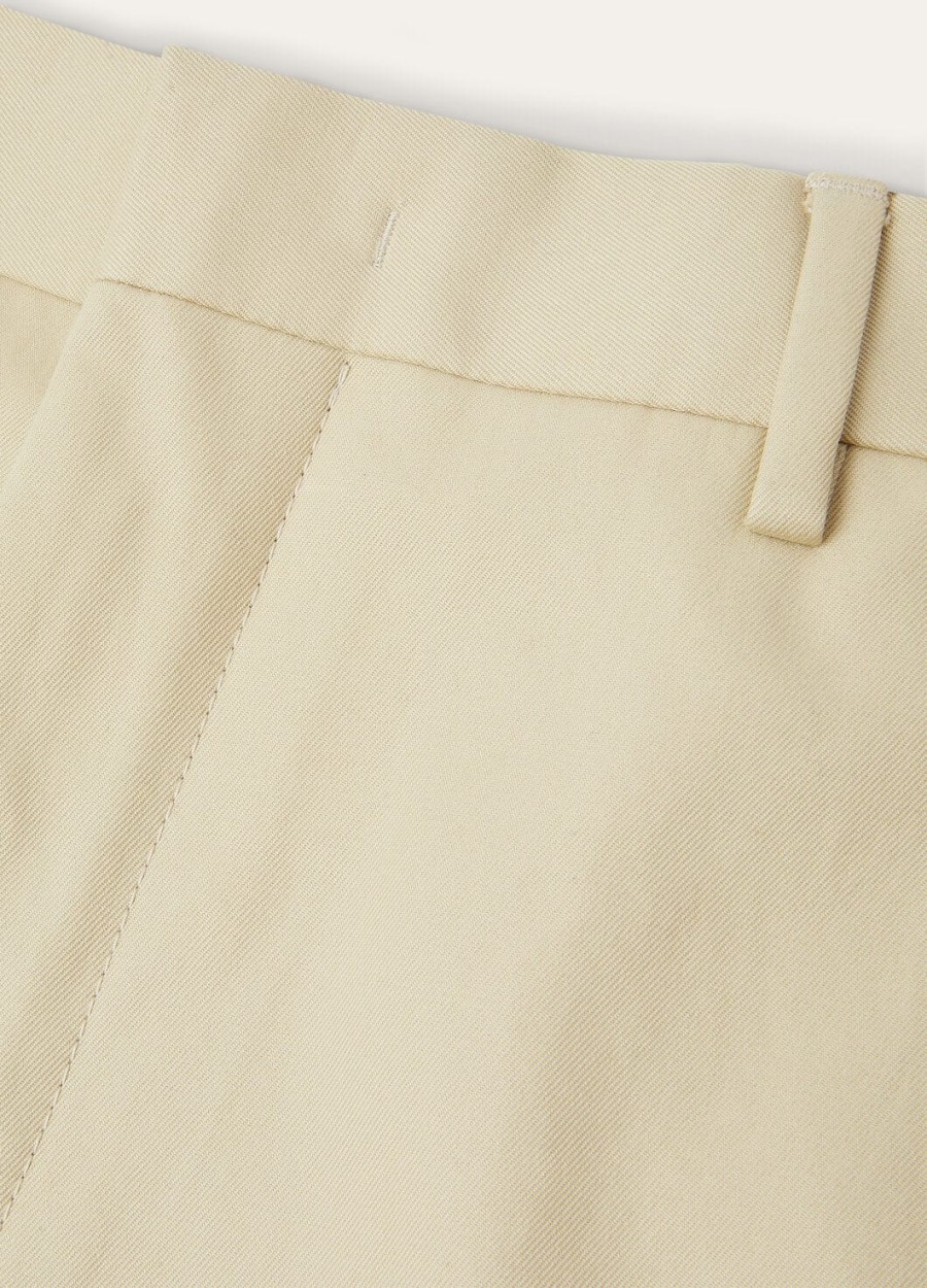jarno katoenen broek met reliëf beige