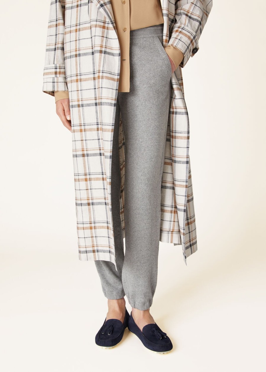 merano baby cashmere flanellen gemêleerde broek