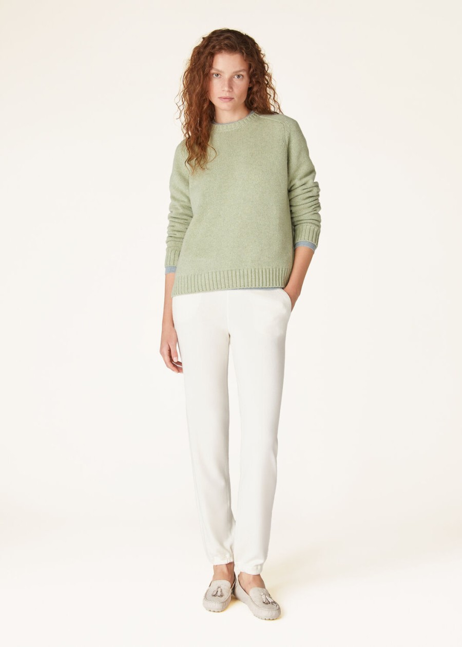merano baby cashmere witte titanium broek