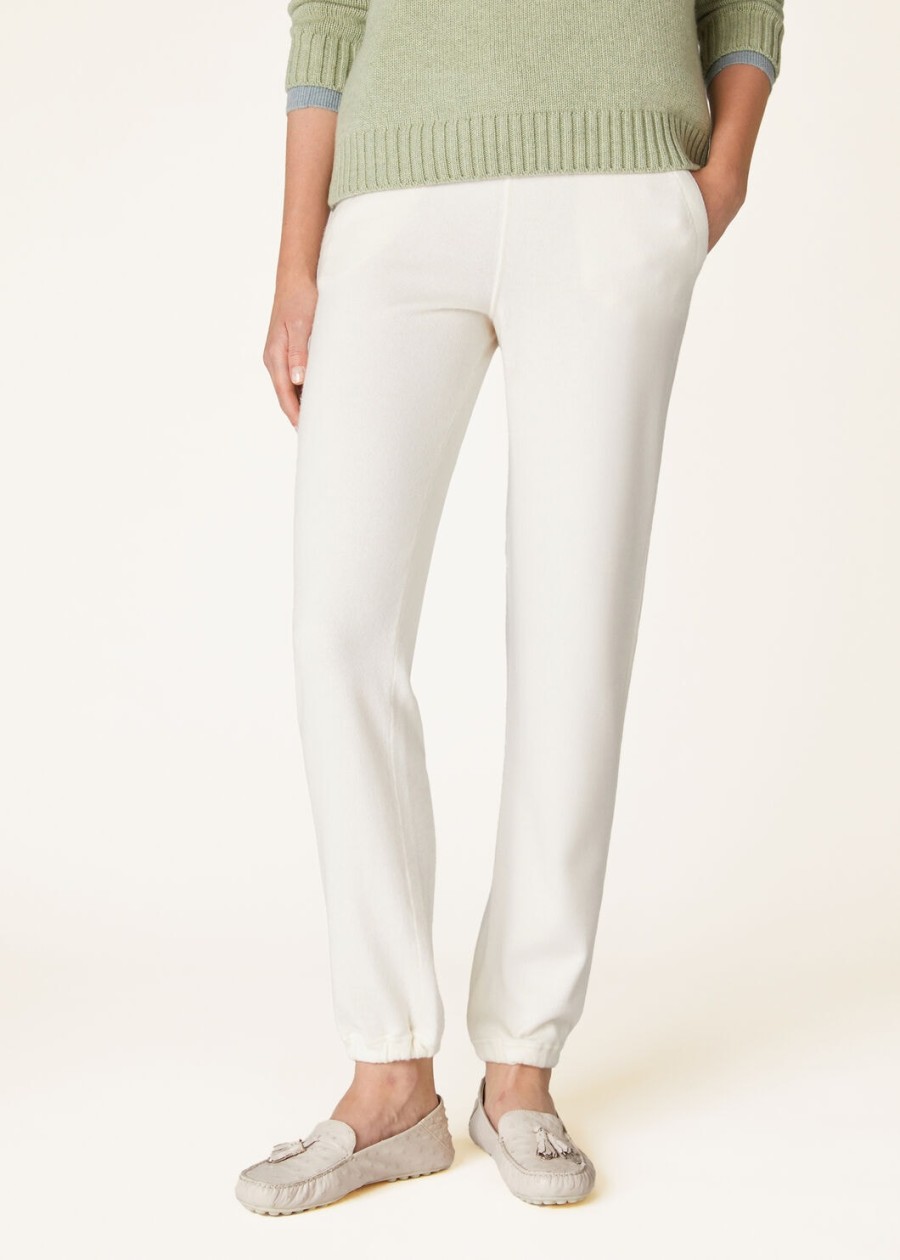 merano baby cashmere witte titanium broek