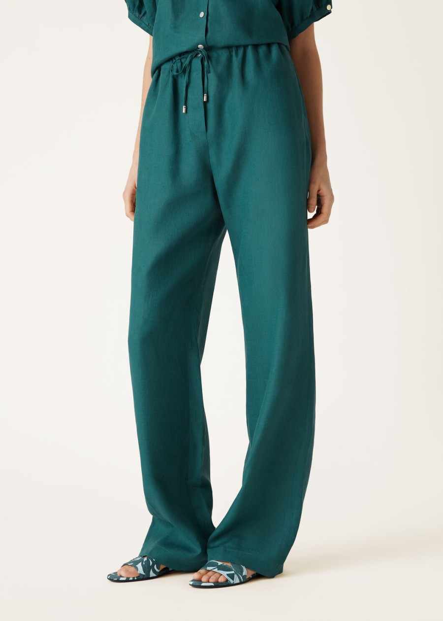 helios-broek in groene spirulina