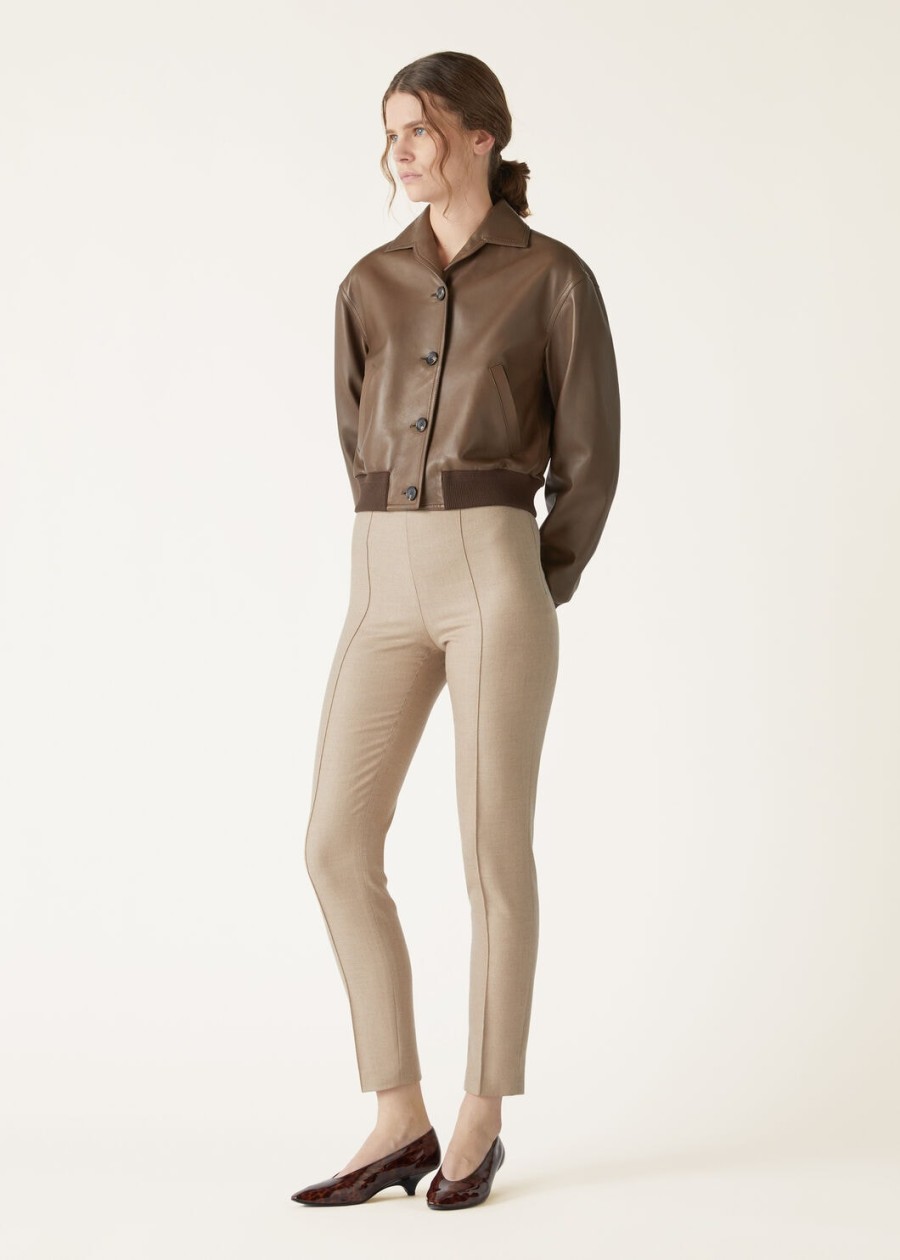 mick cashmere warm taupe broek