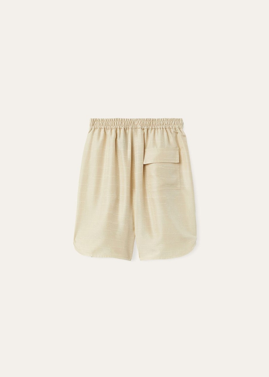 jake bermuda shorts zijde zijdeachtig zand