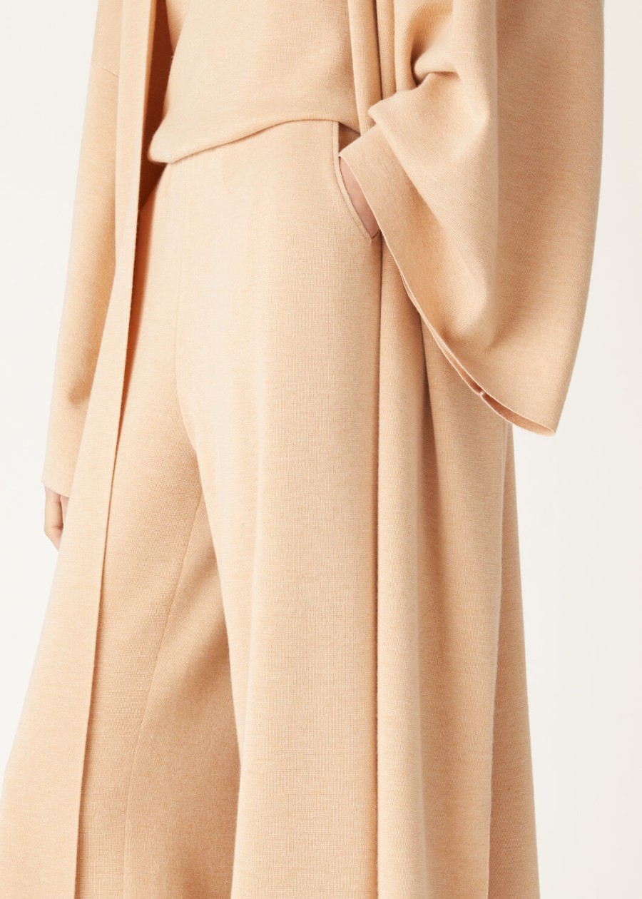 coconing silk cashmere papaya whip pants