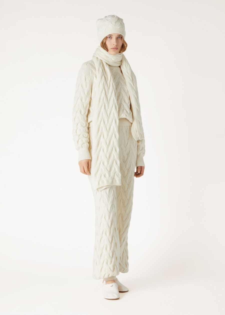 baby cashmere broekje met cocon-effect witte sneeuw