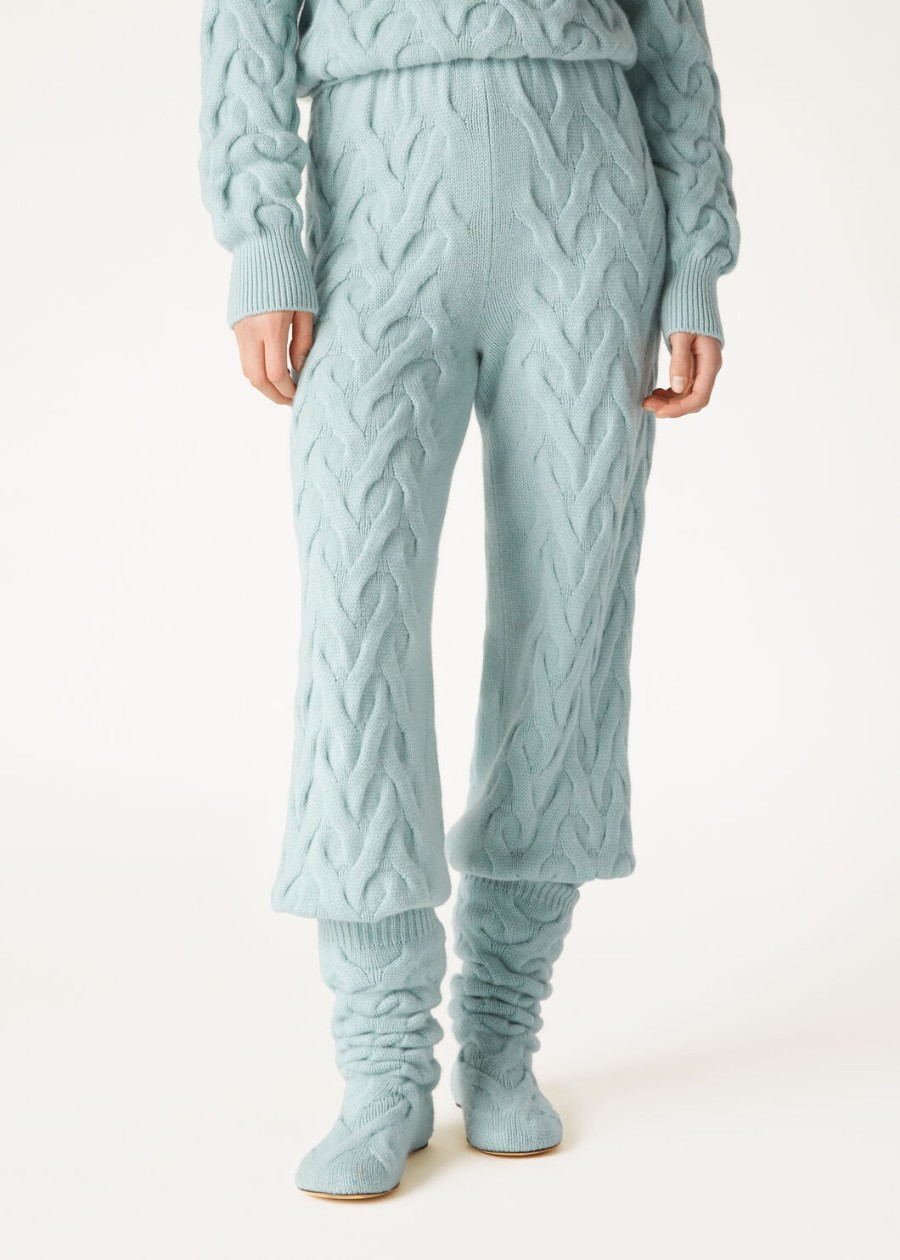 cocooning baby cashmere langhe green melange pants