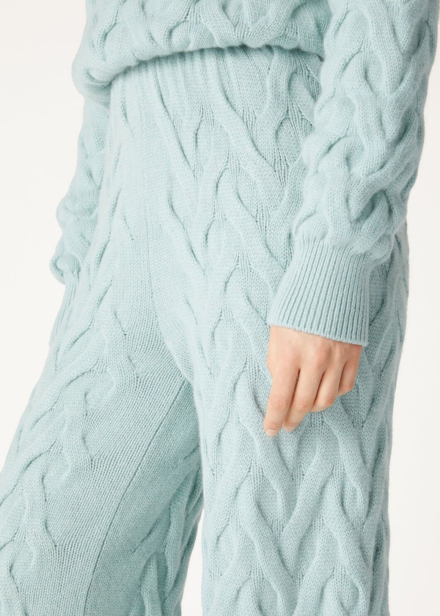 cocooning baby cashmere langhe green melange pants