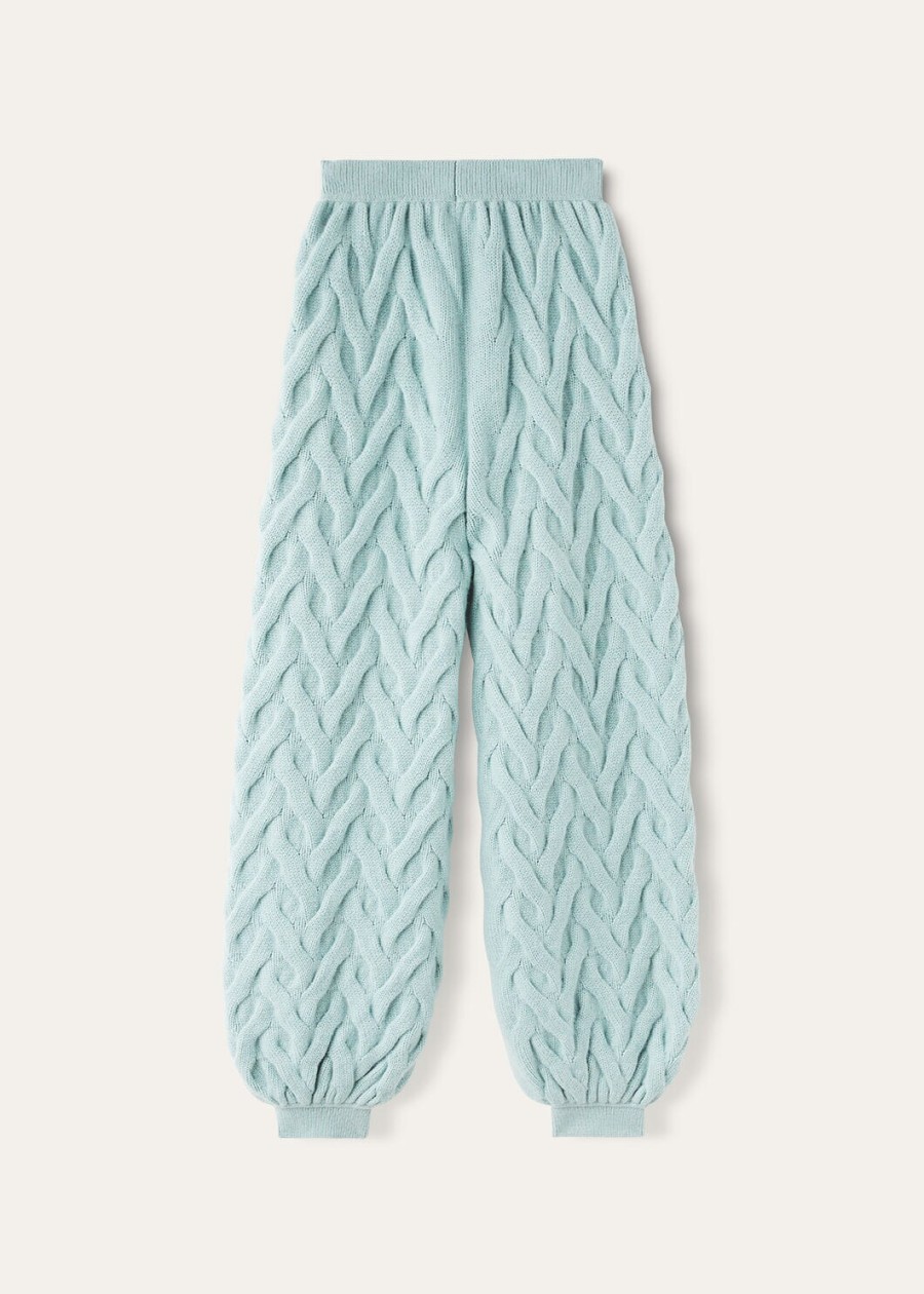 cocooning baby cashmere langhe green melange pants
