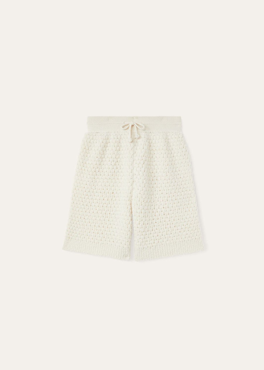 coconerende kasjmier shorts witte sneeuw