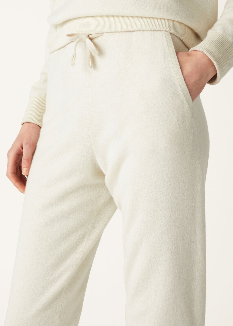 duo natuurlijke kasjmier broek koffernougat
