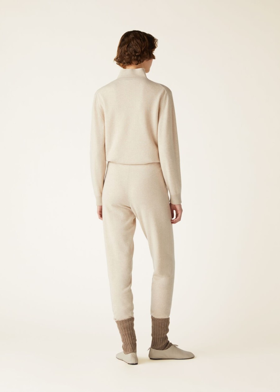 duo natuurlijke kasjmier broek koffernougat